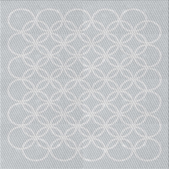 Ahgly Company Indoor Square Patterned Water Blue Novelty Area Rugs, 3' Square