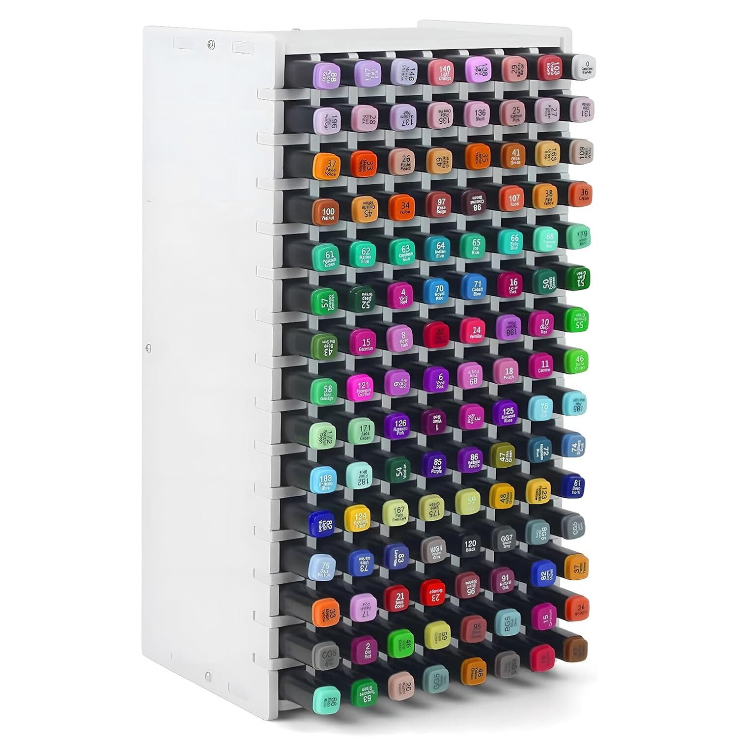 Venoro 120 Hole Artist Marker Storage Case - Portable Shell Organizer with Dividers