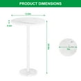 thumbnail image 2 of White round side table Small end table 2 piece set Modern décor dining table Pedestal Drink table with marble base Suitable for small spaces Living room Bedroom Outdoor, 2 of 7