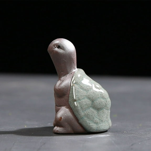 OHOIOLLA Ceramic Turtles Figurines 2Pcs 1.38In