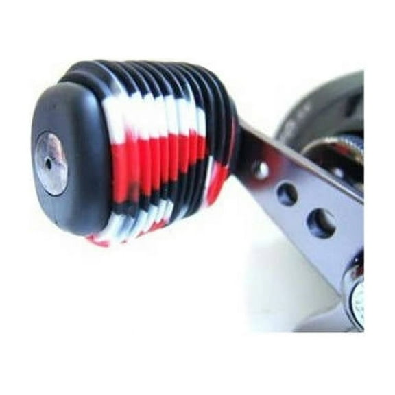 NEW! Reel Grip 1145 Reel Handle Cover, Black and Red Tie Dye Finish