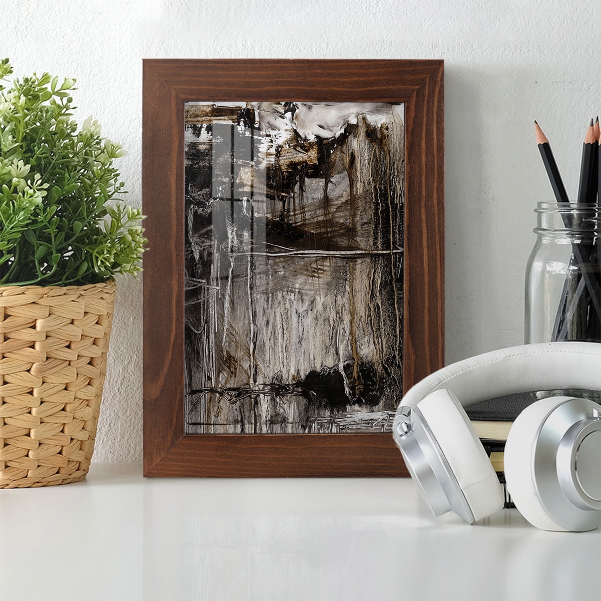 Continuum II -Framed Print w/glass-Chestnut