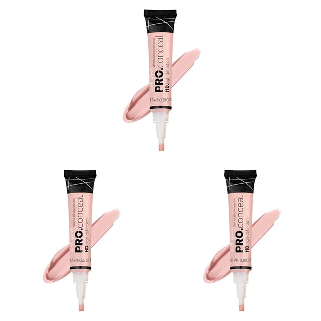 Corrector L.A. Girl Hd Pro Cool Pink, 8 ml (paquete de 3)