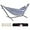 Black Frame- Blue White, variant on VibrantEcho Hammocks Double Hammock with 9ft Space-Saving Steel Stand Includes Portable Carrying Case, 450 Pounds Capacity (Dark Grey)