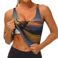 thumbnail image 4 of Kdxio Yak Print Workout Crop Tank Top for Women Racerback Yoga Tank Tops Athletic Sports Shirts Exercise Undershirts, 4 of 9