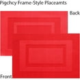 thumbnail image 3 of Placemats,Durable Placemats for Dining Table,Washable Woven Vinyl Kitchen Placemats Set of 4 (18 x 12 inches,Passionate Red), 3 of 6