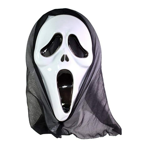 White Ghost Face Scream Horror Halloween Costume Cosplay Party Mask New