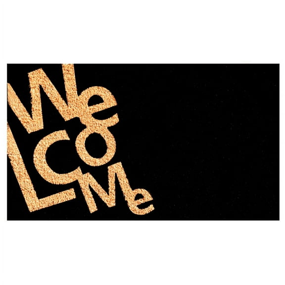 Calloway Mills Angle Welcome Natural/Black Outdoor Doormat 30" x 48"