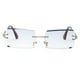thumbnail image 1 of Gafas de sol de corte rectangular para mujer Gafas clásicas sin marco de metal con lentes teñidas en azul Yuyangstore Gafas de sol rectangulares para mujer, 1 of 8