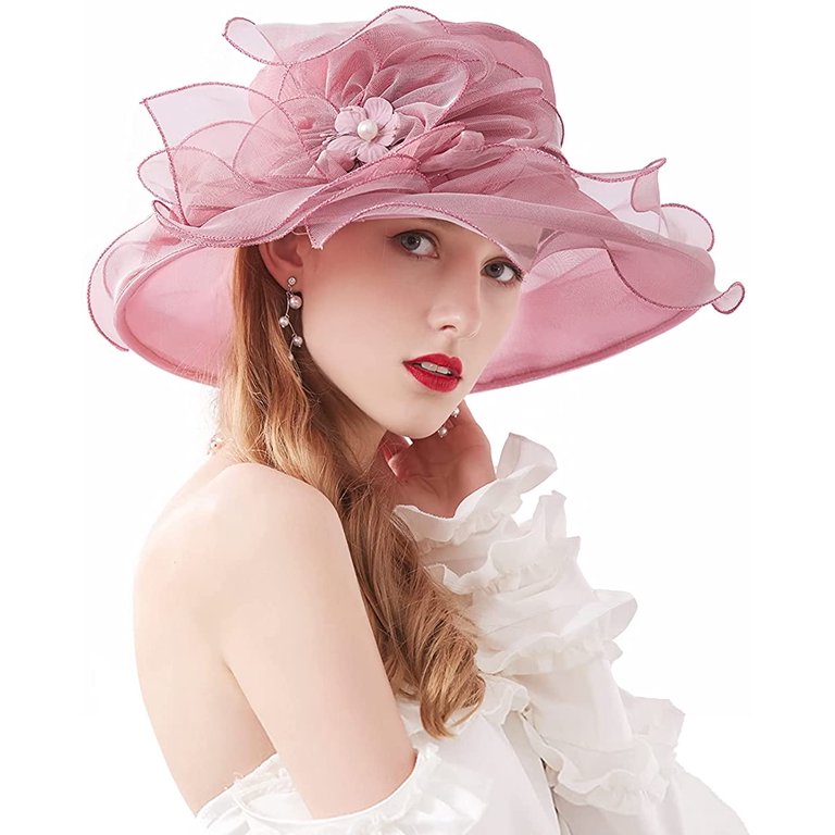 Fascinator Wedding Derby Hats for Women Bridal Organza  display picture 2