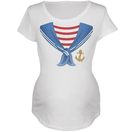 

Halloween Sailor Costume White Maternity Soft T-Shirt - Large