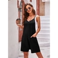 thumbnail image 5 of XCHQRTI Women Casual Jumpsuit Spaghetti Strap Overalls with Pockets Loose Sleeveless Rompers, 5 of 8