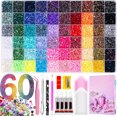 thumbnail image 3 of Colorful DIY Resin Rhinestone Kit – 40000pc Bedazzling Kit Rhinestones, 60 Colors Resin Jelly Rhinestones for Bedazzling, Multicolor 3mm Flatback Gems for Nail Art & Diamond Art with B7000 Glue, 3 of 3