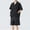 Black, variant on Brondbend Mens Short Set Lapel Short Sleeve Pocket Zipper Shirt Mid Waist Shorts Outfits Stripe Casual Loose Fit Travel Leisure Suit Black L