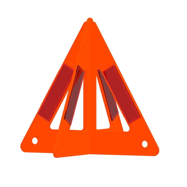 Reflective Triangle Warning Sign for Car Trunk Emergency Use Foldable Portable 26 cm x 23 cm Red PVC Road Safety Sign