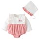 thumbnail image 1 of Gibobby Mameluco para niño Recién Nacido bebé niñas primavera verano pajarita manga larga moda interior al libre sombrero mono ropa de cumpleaños(Rosa, 0-3 Meses), 1 of 5