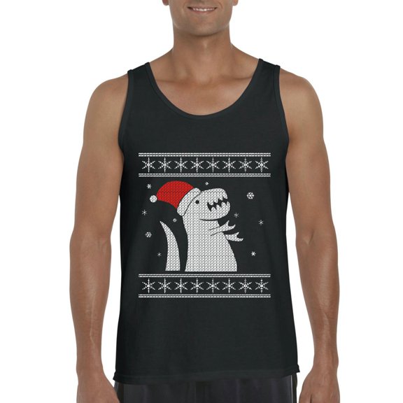 MmF - Men's Tank Top for Men - XMAS DINOSAUR UGLY SWEATER
