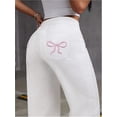 thumbnail image 2 of Pantalones vaqueros bordados con lazo for mujer Y2k, pierna recta, pantalones vaqueros de cintura alta, pantalones largos sueltos, pantalones adelgazantes, 2 of 4