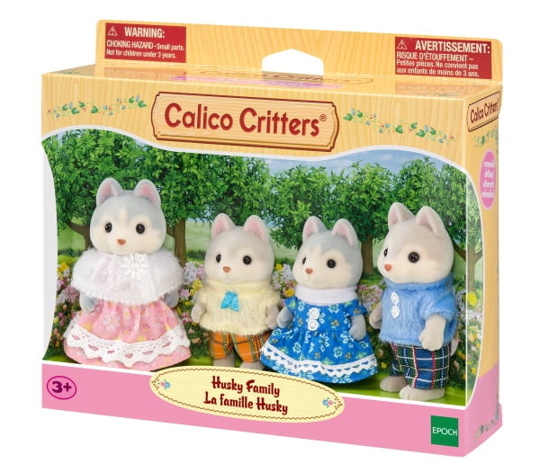 Calico Critters Husky Family, Set of 4 Collectible Doll Figures