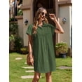 thumbnail image 4 of Vestido Zeagoo con botones para mujer, camisa de algodón para verano, 4 of 6