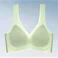 thumbnail image 2 of ATENAR Womens Bras,Wireless Bras for Women,Supportive Bras for Women,Breathable,Comfort Fit,Solid,Nylon,Spandex,Green,3XL, 2 of 5