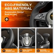 PXN V3 Racing Wheel, 180° Steering Wheel with Linear Pedals and Paddle Shifters, Compatible with Xbox Series X|S, PC, PS4 and Nintendo Switch, Black