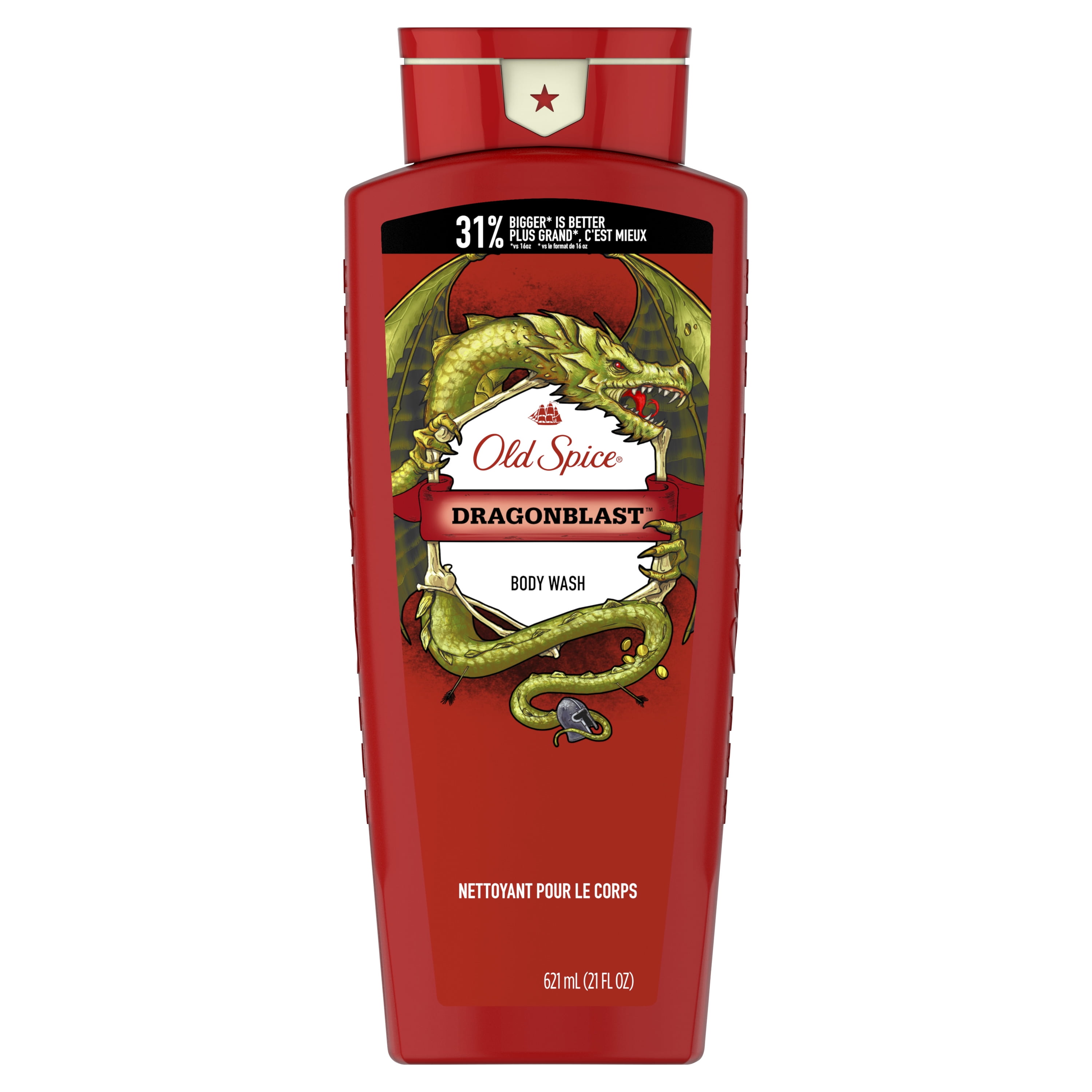Old Spice Dragonblast Scent Body Wash for Men, 21 fl oz