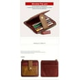 thumbnail image 6 of Vintage Leather Mini Credit Card Holder Wallet, Genuine Coin Purse for Women, 6 of 12