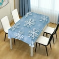 thumbnail image 4 of Yayeee Tablecloths 60" x 108" Rectangle Wrinkle Resistant Party Table Cover, Blue Snowflake, 4 of 8