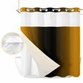 thumbnail image 2 of Orange Black Ombre No Hook Shower Curtain Waterproof,Bathroom Curtains with Snap in Liners and See Through Top Window,Gradient Contemporary Abstract Art Hotel Style Bathtub Curtains Shower 66"Wx72"L, 2 of 8