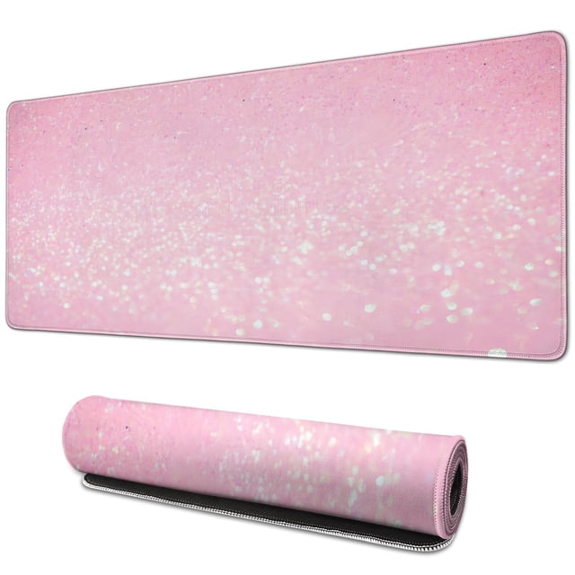 Golden Gaming Gear: 'Stay Positive' Mousepad with Large Non-Slip Rubber Base - Stitched Edges, Waterproof - Perfect for Work, Office, Home