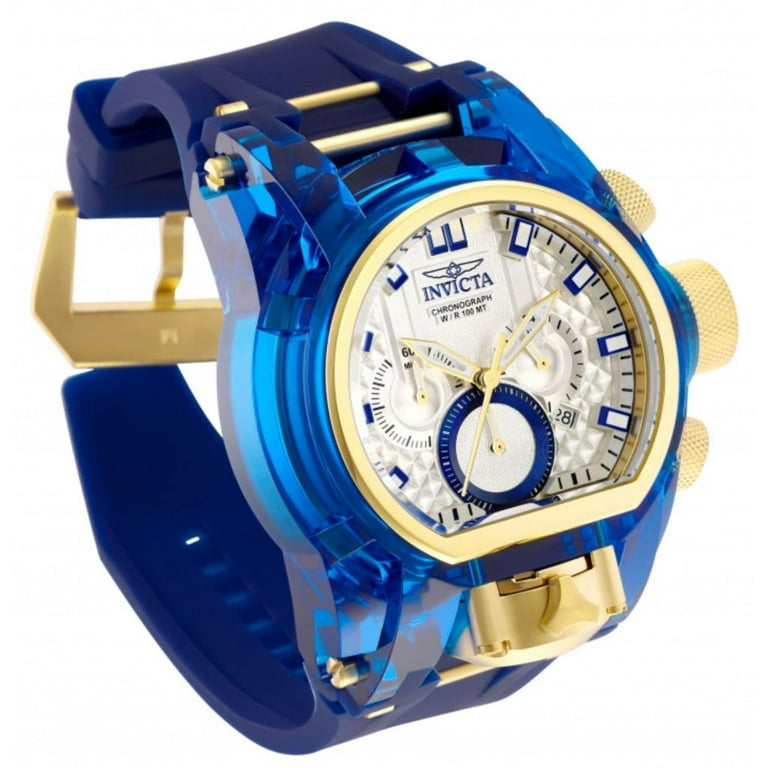 Invicta Bolt Zeus Magnum Men s Watch 52mm. Gold. Blue 29998 Walmart