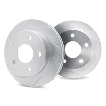 Dynamic Friction Company Front Brake Rotors Slotted Silver - 5002-46017
