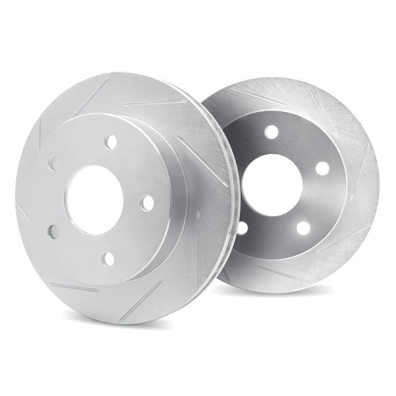 Dynamic Friction Company Rear Brake Rotors Slotted Silver - 5002-67092