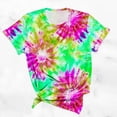 thumbnail image 4 of Sexlip Women's T-Shirt Round Neck Short Sleeve Comfortable Wear Daily Wear Essential Durable Quality Fashion Forward Green L, 4 of 6