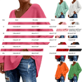 thumbnail image 3 of ZDNIXIAN Womens Tops Blouse ,Long Sleeve Loose Knit Top, Side Slit Casual Pullover, Solid Color Drop Shoulder Relaxed Fit Knitted Shirt, 3 of 4