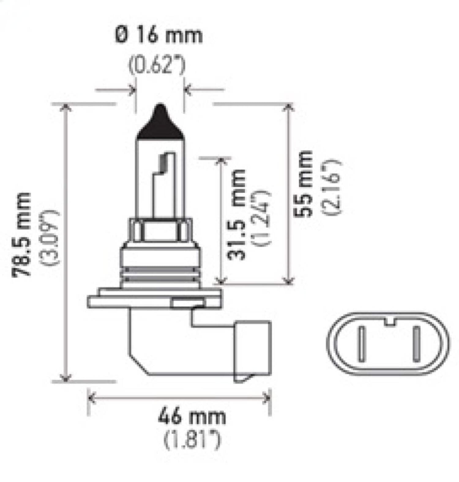 Hella 9006P50TB Headlight Bulb