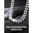 thumbnail image 3 of Bandmax 12MM Stainless Steel Mens Chain Necklaces Miami Cuban Link Chain for Men 30 Inches Chunky Cuban Chain Men Jewelry Birthday Valentines Father Day Gift for Dad Son Husband, 3 of 9