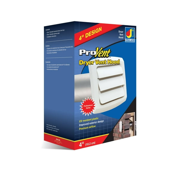 Dundas Jafine ProVent 4 In. White Louvered Dryer Vent Hood BLH4WZW6