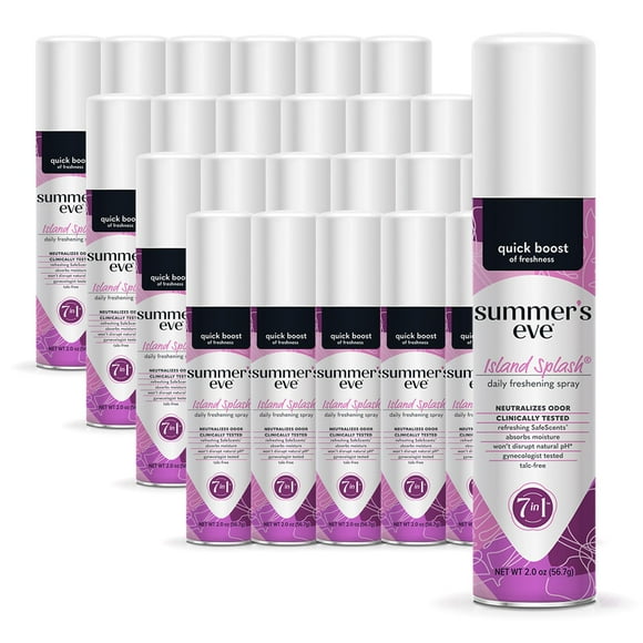 Summer's Eve Island Splash Vaporisateur Féminin Rafraîchissant Quotidien, 2 oz, Lot de 24