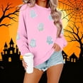 thumbnail image 6 of XSMGTUI Halloween Women's Crew Neck Sweatshirt Long Sleeve Loose Fit Fall Ghost Fall Pumpkin Fashion Tendy Casual Cute Vintage Graphic Soft Comfortable, 6 of 6