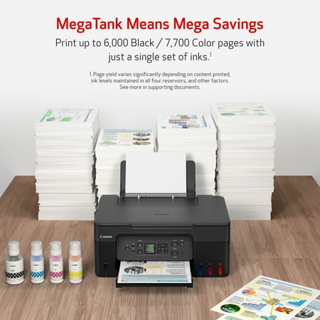 Canon - PIXMA MegaTank G3270 Wireless All-In-One SuperTank Inkjet Printer - Black