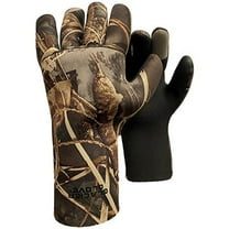 Glacier Outdoor Aleutian Realtree MAX-7 Unisex Adult Waterproof 2MM Fleece Lined Hunting Gloves, L