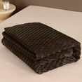 thumbnail image 6 of Bfogop Solid Color Throw Blanket 3D Wave Pattern Flannel Velvet Plush Decorative Bed Blanket- Super Soft, Lightweight, Warm and Cozy for Couch Sofa 40*60in, 6 of 6