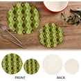thumbnail image 4 of Saint Patrick Clover Green Zigzag Table Trivets for Hot Dishes Round Trivet Mat 2PCS Kitchen Potholders Heat Resistant Pot Holder for Bowl Teapot Home Decor Gifts, 4 of 7