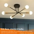 thumbnail image 4 of IFCOW 6-Lights Modern Mid Century Sputnik Chandelier, Semi Flush Mount Ceiling Light Fixture for Living Room Dining Room Kitchen Chandelier, 4 of 15