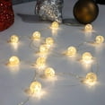 thumbnail image 2 of LumaBase Battery Operated Crackle String Lights - Orange (Set of 2), 2 of 11
