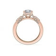 thumbnail image 2 of 0.70 Carat Excellent Asscher Cut Real Diamond New Design Solitaire with Accents Ring for Wedding Solid 18K Rose Gold Size 11, 2 of 8