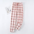 thumbnail image 2 of JJHGVB Flannel Pajama Pants Women Plaid Pajama Pants Pajama Pants with Pockets Comfortable Pants for Women Men Fleece Pants Lightweight Pants Women Mens Fleece Pants Pink M, 2 of 4