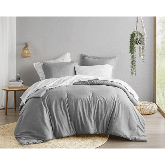 Gracie Mills Rosalie Chambray Print Microfiber Comforter Set with Bed Sheets Bedding Set Textured